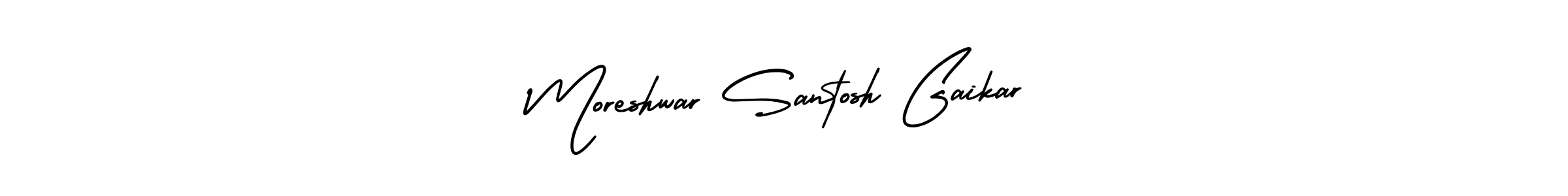 Create a beautiful signature design for name Moreshwar Santosh Gaikar. With this signature (AmerikaSignatureDemo-Regular) fonts, you can make a handwritten signature for free. Moreshwar Santosh Gaikar signature style 3 images and pictures png