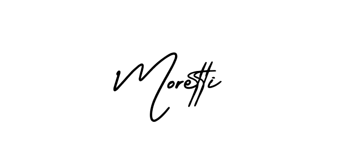 Design your own signature with our free online signature maker. With this signature software, you can create a handwritten (AmerikaSignatureDemo-Regular) signature for name Moretti. Moretti signature style 3 images and pictures png