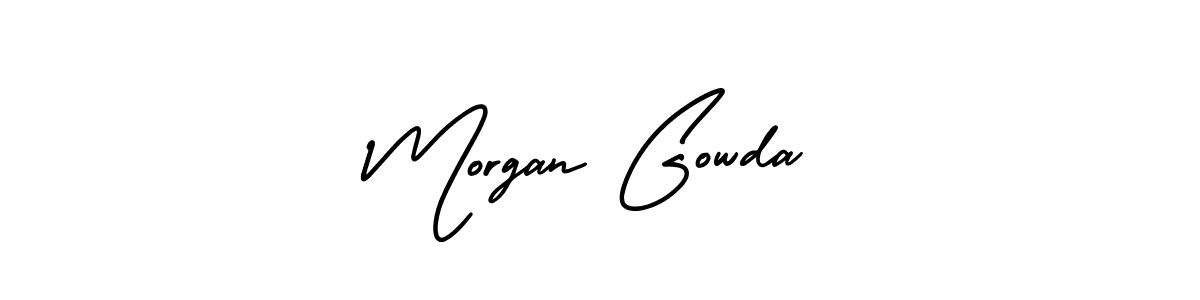 Design your own signature with our free online signature maker. With this signature software, you can create a handwritten (AmerikaSignatureDemo-Regular) signature for name Morgan Gowda. Morgan Gowda signature style 3 images and pictures png