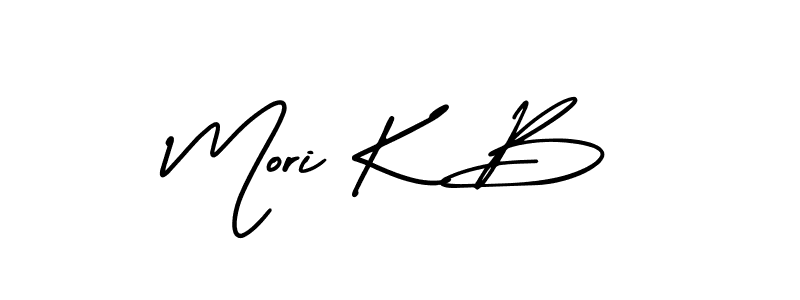 Create a beautiful signature design for name Mori K B. With this signature (AmerikaSignatureDemo-Regular) fonts, you can make a handwritten signature for free. Mori K B signature style 3 images and pictures png