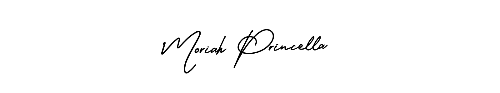 The best way (AmerikaSignatureDemo-Regular) to make a short signature is to pick only two or three words in your name. The name Moriah Princella include a total of six letters. For converting this name. Moriah Princella signature style 3 images and pictures png