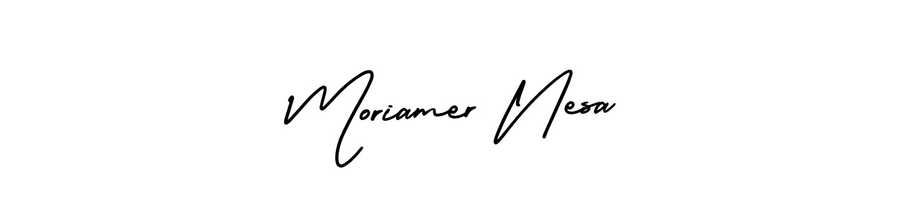Best and Professional Signature Style for Moriamer Nesa. AmerikaSignatureDemo-Regular Best Signature Style Collection. Moriamer Nesa signature style 3 images and pictures png