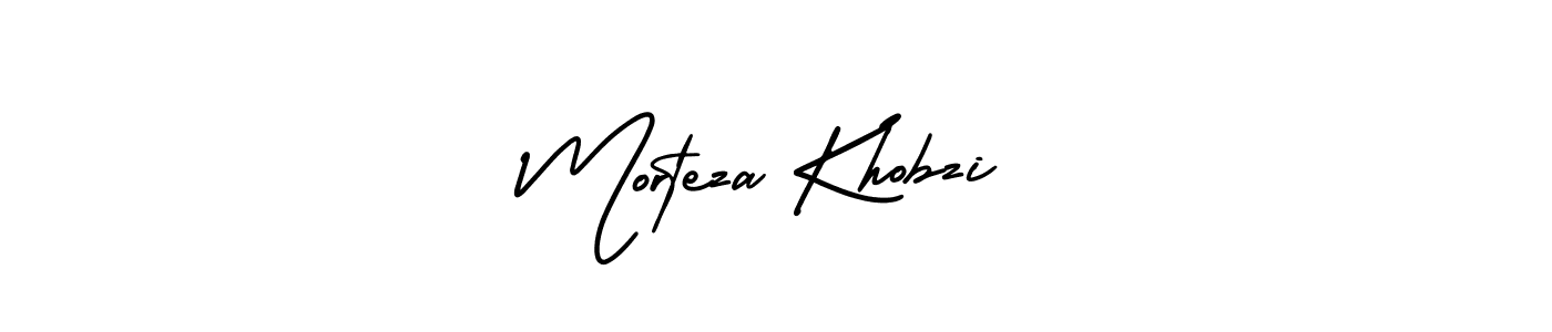 This is the best signature style for the Morteza Khobzi name. Also you like these signature font (AmerikaSignatureDemo-Regular). Mix name signature. Morteza Khobzi signature style 3 images and pictures png