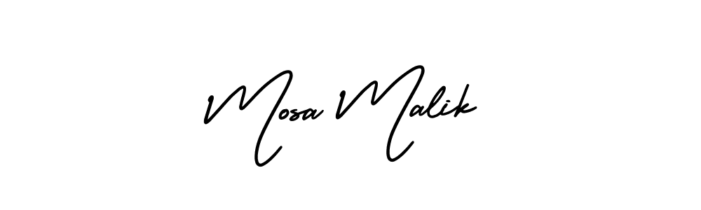 Create a beautiful signature design for name Mosa Malik. With this signature (AmerikaSignatureDemo-Regular) fonts, you can make a handwritten signature for free. Mosa Malik signature style 3 images and pictures png