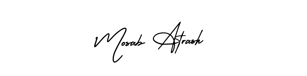 Make a beautiful signature design for name Mosab Atrash. With this signature (AmerikaSignatureDemo-Regular) style, you can create a handwritten signature for free. Mosab Atrash signature style 3 images and pictures png