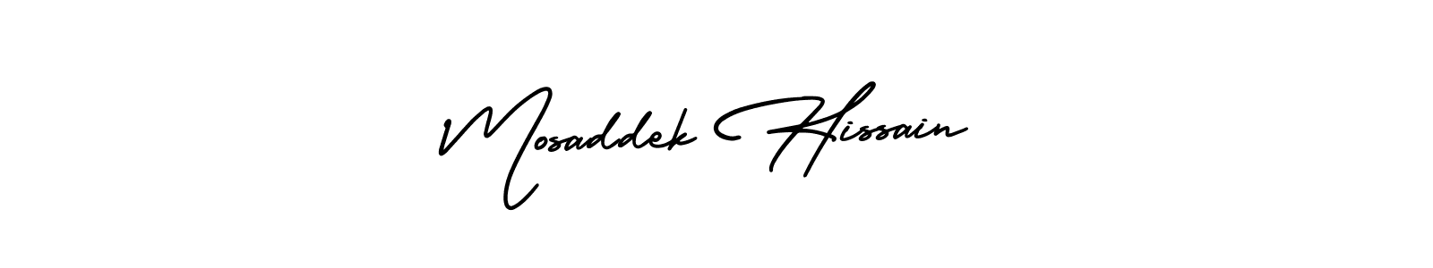 Use a signature maker to create a handwritten signature online. With this signature software, you can design (AmerikaSignatureDemo-Regular) your own signature for name Mosaddek Hissain. Mosaddek Hissain signature style 3 images and pictures png
