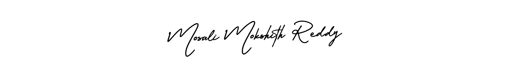 Make a short Mosali Mokshith Reddy signature style. Manage your documents anywhere anytime using AmerikaSignatureDemo-Regular. Create and add eSignatures, submit forms, share and send files easily. Mosali Mokshith Reddy signature style 3 images and pictures png