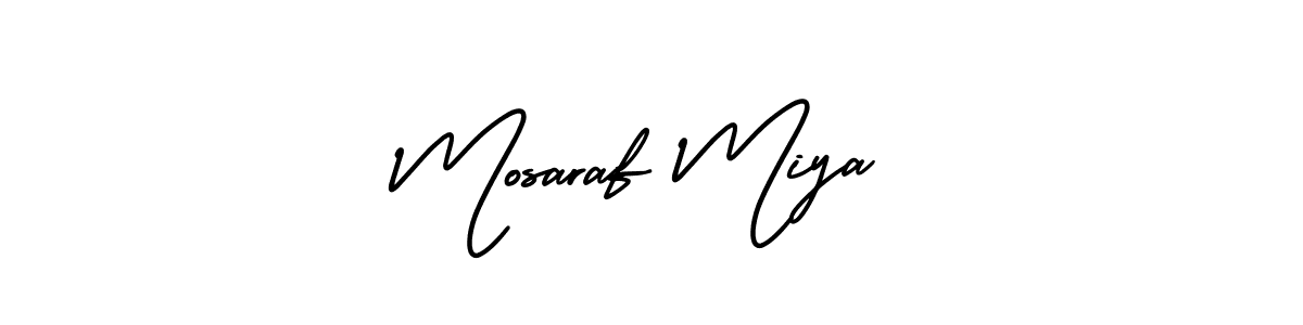 Use a signature maker to create a handwritten signature online. With this signature software, you can design (AmerikaSignatureDemo-Regular) your own signature for name Mosaraf Miya. Mosaraf Miya signature style 3 images and pictures png