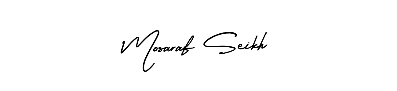 AmerikaSignatureDemo-Regular is a professional signature style that is perfect for those who want to add a touch of class to their signature. It is also a great choice for those who want to make their signature more unique. Get Mosaraf Seikh name to fancy signature for free. Mosaraf Seikh signature style 3 images and pictures png