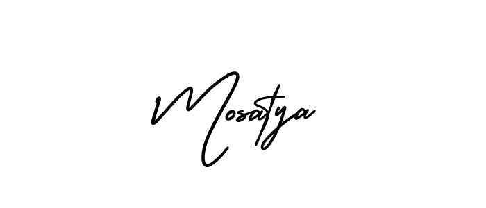 Make a beautiful signature design for name Mosatya. With this signature (AmerikaSignatureDemo-Regular) style, you can create a handwritten signature for free. Mosatya signature style 3 images and pictures png