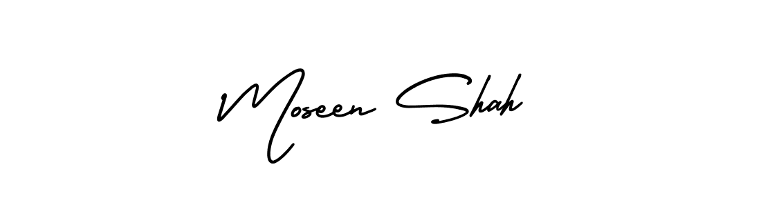 Create a beautiful signature design for name Moseen Shah. With this signature (AmerikaSignatureDemo-Regular) fonts, you can make a handwritten signature for free. Moseen Shah signature style 3 images and pictures png