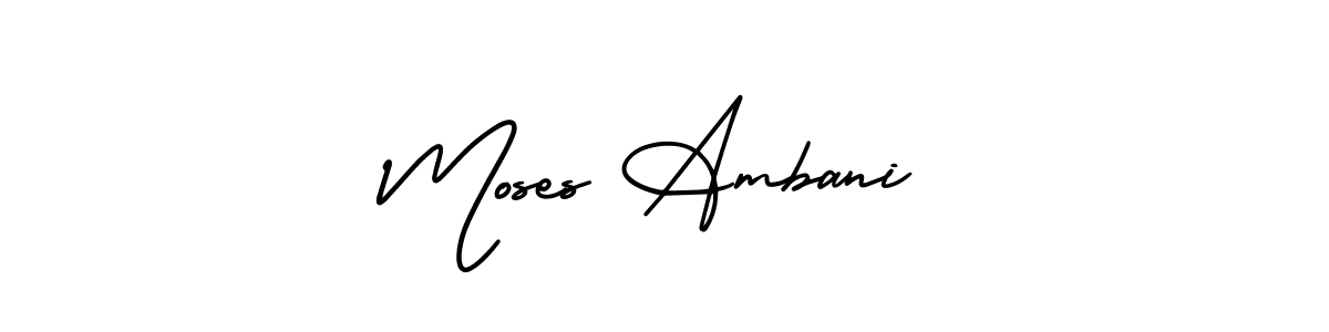 Make a beautiful signature design for name Moses Ambani. Use this online signature maker to create a handwritten signature for free. Moses Ambani signature style 3 images and pictures png