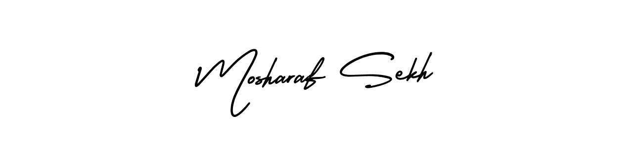 Make a beautiful signature design for name Mosharaf Sekh. With this signature (AmerikaSignatureDemo-Regular) style, you can create a handwritten signature for free. Mosharaf Sekh signature style 3 images and pictures png