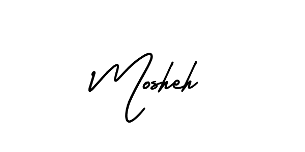 The best way (AmerikaSignatureDemo-Regular) to make a short signature is to pick only two or three words in your name. The name Mosheh include a total of six letters. For converting this name. Mosheh signature style 3 images and pictures png