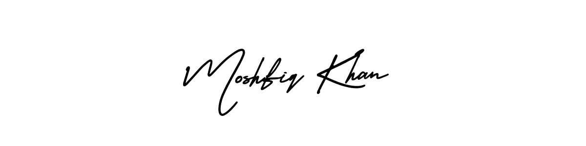 Use a signature maker to create a handwritten signature online. With this signature software, you can design (AmerikaSignatureDemo-Regular) your own signature for name Moshfiq Khan. Moshfiq Khan signature style 3 images and pictures png