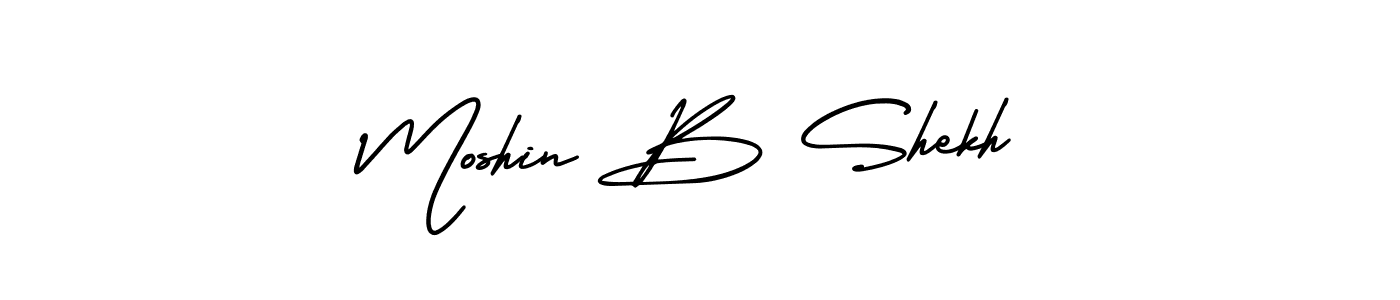 if you are searching for the best signature style for your name Moshin B Shekh. so please give up your signature search. here we have designed multiple signature styles  using AmerikaSignatureDemo-Regular. Moshin B Shekh signature style 3 images and pictures png