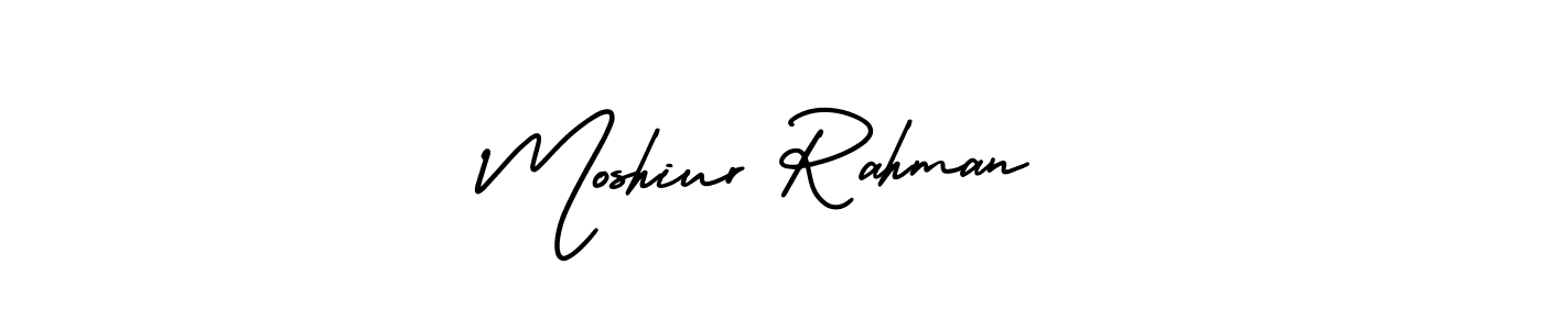 How to make Moshiur Rahman name signature. Use AmerikaSignatureDemo-Regular style for creating short signs online. This is the latest handwritten sign. Moshiur Rahman signature style 3 images and pictures png