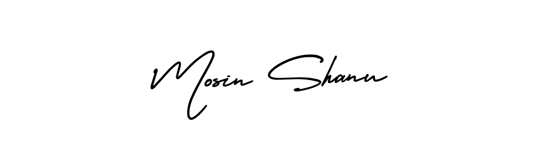 Create a beautiful signature design for name Mosin Shanu. With this signature (AmerikaSignatureDemo-Regular) fonts, you can make a handwritten signature for free. Mosin Shanu signature style 3 images and pictures png