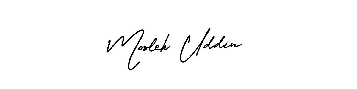 Mosleh Uddin stylish signature style. Best Handwritten Sign (AmerikaSignatureDemo-Regular) for my name. Handwritten Signature Collection Ideas for my name Mosleh Uddin. Mosleh Uddin signature style 3 images and pictures png