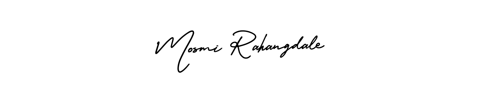 How to make Mosmi Rahangdale signature? AmerikaSignatureDemo-Regular is a professional autograph style. Create handwritten signature for Mosmi Rahangdale name. Mosmi Rahangdale signature style 3 images and pictures png