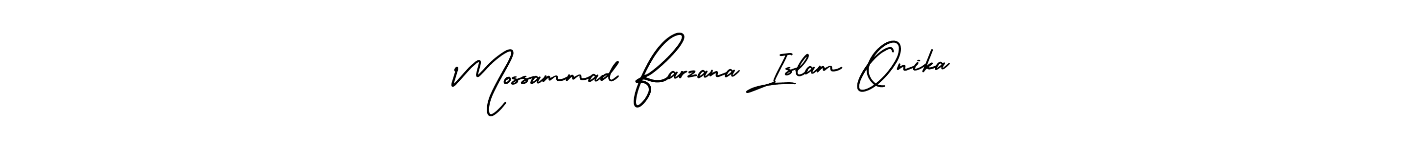 Also we have Mossammad Farzana Islam Onika name is the best signature style. Create professional handwritten signature collection using AmerikaSignatureDemo-Regular autograph style. Mossammad Farzana Islam Onika signature style 3 images and pictures png