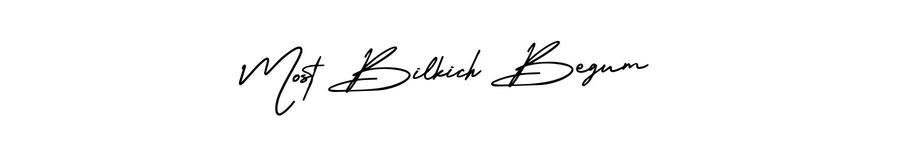 Create a beautiful signature design for name Most Bilkich Begum. With this signature (AmerikaSignatureDemo-Regular) fonts, you can make a handwritten signature for free. Most Bilkich Begum signature style 3 images and pictures png