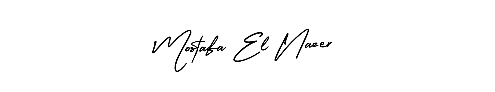 Make a beautiful signature design for name Mostafa El Nazer. With this signature (AmerikaSignatureDemo-Regular) style, you can create a handwritten signature for free. Mostafa El Nazer signature style 3 images and pictures png