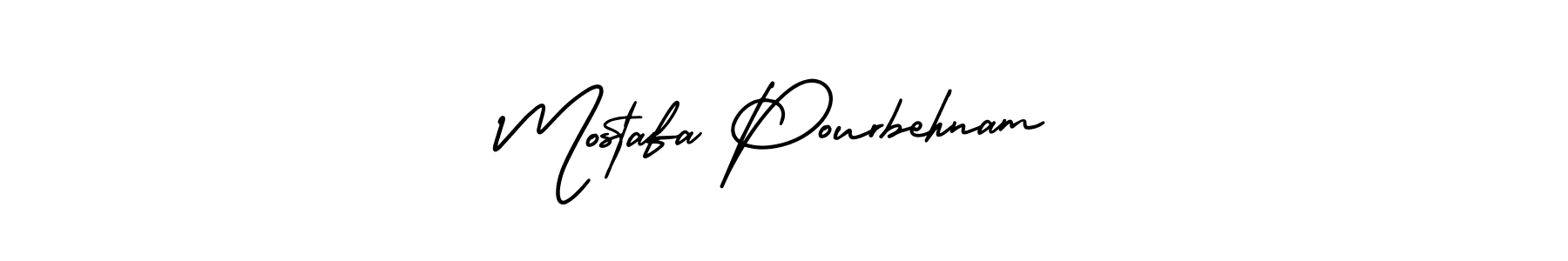 Make a beautiful signature design for name Mostafa Pourbehnam. With this signature (AmerikaSignatureDemo-Regular) style, you can create a handwritten signature for free. Mostafa Pourbehnam signature style 3 images and pictures png