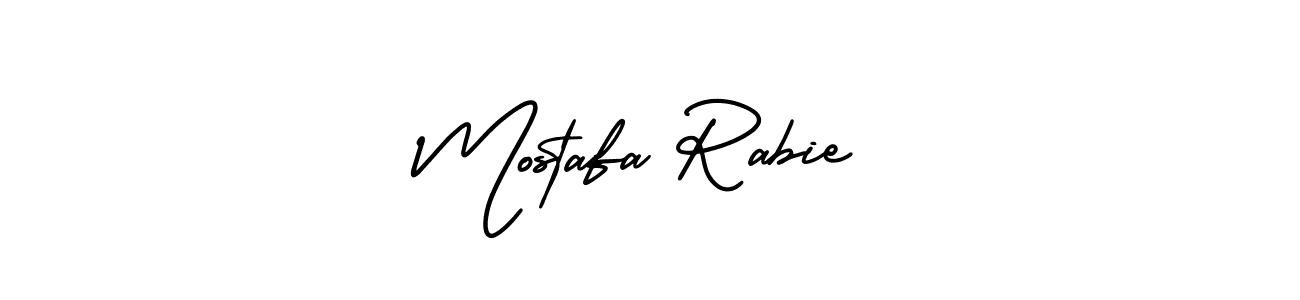 Use a signature maker to create a handwritten signature online. With this signature software, you can design (AmerikaSignatureDemo-Regular) your own signature for name Mostafa Rabie. Mostafa Rabie signature style 3 images and pictures png