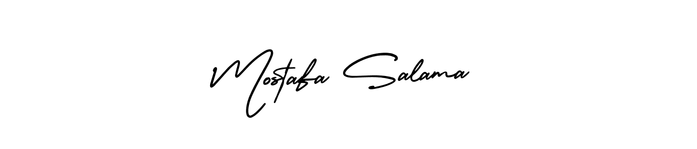 Use a signature maker to create a handwritten signature online. With this signature software, you can design (AmerikaSignatureDemo-Regular) your own signature for name Mostafa Salama. Mostafa Salama signature style 3 images and pictures png