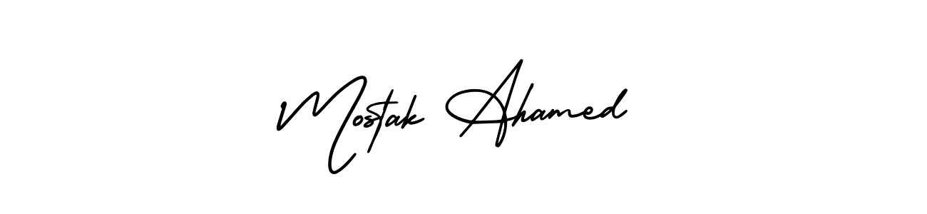 Also You can easily find your signature by using the search form. We will create Mostak Ahamed name handwritten signature images for you free of cost using AmerikaSignatureDemo-Regular sign style. Mostak Ahamed signature style 3 images and pictures png