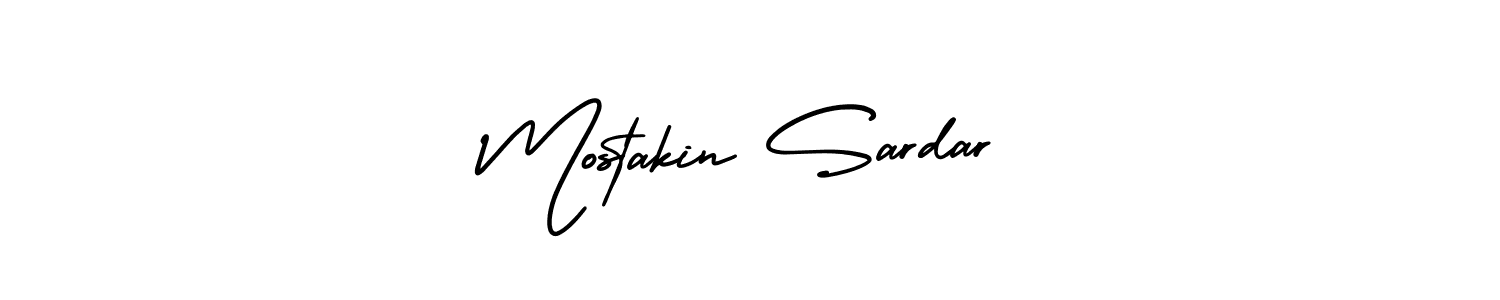 Also You can easily find your signature by using the search form. We will create Mostakin Sardar name handwritten signature images for you free of cost using AmerikaSignatureDemo-Regular sign style. Mostakin Sardar signature style 3 images and pictures png