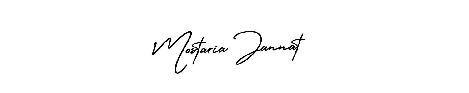 Also You can easily find your signature by using the search form. We will create Mostaria Jannat name handwritten signature images for you free of cost using AmerikaSignatureDemo-Regular sign style. Mostaria Jannat signature style 3 images and pictures png