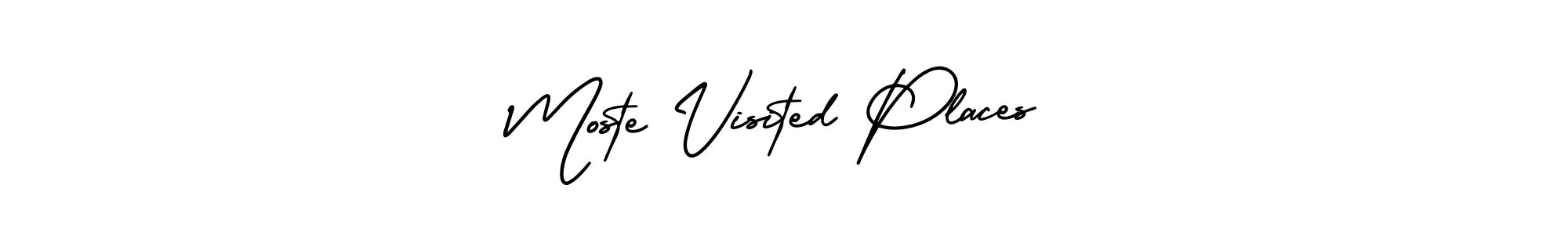 Make a beautiful signature design for name Moste Visited Places. Use this online signature maker to create a handwritten signature for free. Moste Visited Places signature style 3 images and pictures png