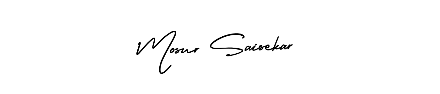 Create a beautiful signature design for name Mosur Saisekar. With this signature (AmerikaSignatureDemo-Regular) fonts, you can make a handwritten signature for free. Mosur Saisekar signature style 3 images and pictures png