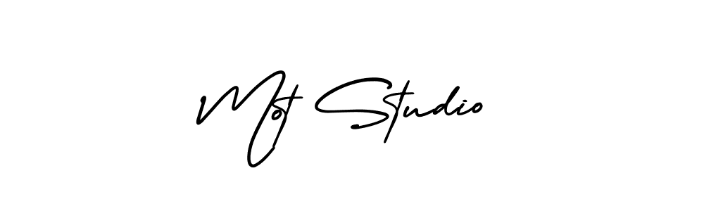 You should practise on your own different ways (AmerikaSignatureDemo-Regular) to write your name (Mot Studio) in signature. don't let someone else do it for you. Mot Studio signature style 3 images and pictures png