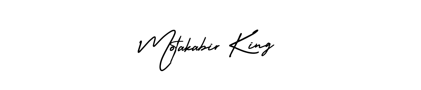 Make a beautiful signature design for name Motakabir King. With this signature (AmerikaSignatureDemo-Regular) style, you can create a handwritten signature for free. Motakabir King signature style 3 images and pictures png