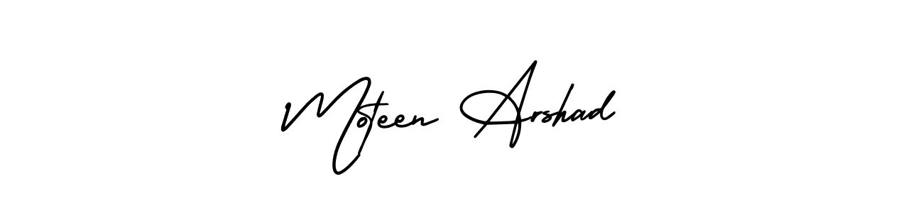 Design your own signature with our free online signature maker. With this signature software, you can create a handwritten (AmerikaSignatureDemo-Regular) signature for name Moteen Arshad. Moteen Arshad signature style 3 images and pictures png