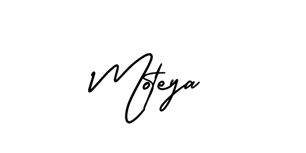 The best way (AmerikaSignatureDemo-Regular) to make a short signature is to pick only two or three words in your name. The name Moteya include a total of six letters. For converting this name. Moteya signature style 3 images and pictures png