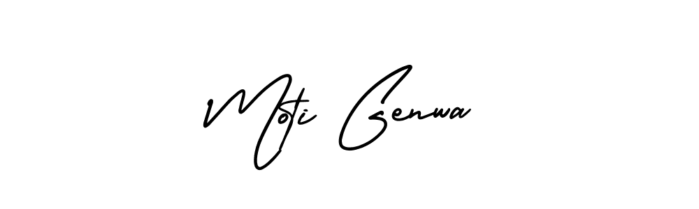 Make a beautiful signature design for name Moti Genwa. With this signature (AmerikaSignatureDemo-Regular) style, you can create a handwritten signature for free. Moti Genwa signature style 3 images and pictures png