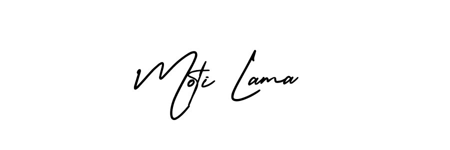 Design your own signature with our free online signature maker. With this signature software, you can create a handwritten (AmerikaSignatureDemo-Regular) signature for name Moti Lama. Moti Lama signature style 3 images and pictures png