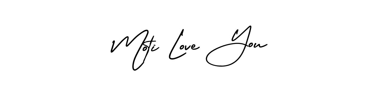 Also we have Moti Love You name is the best signature style. Create professional handwritten signature collection using AmerikaSignatureDemo-Regular autograph style. Moti Love You signature style 3 images and pictures png