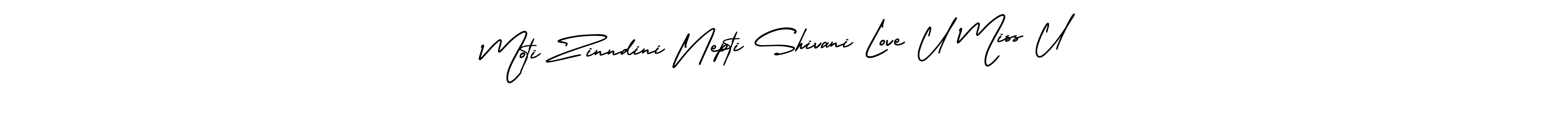 It looks lik you need a new signature style for name Moti Zinndini Nepti Shivani Love U Miss U. Design unique handwritten (AmerikaSignatureDemo-Regular) signature with our free signature maker in just a few clicks. Moti Zinndini Nepti Shivani Love U Miss U signature style 3 images and pictures png