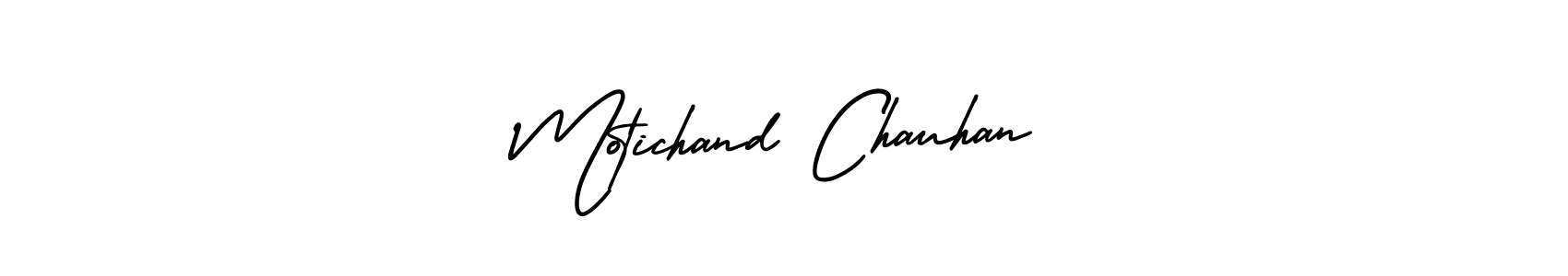 AmerikaSignatureDemo-Regular is a professional signature style that is perfect for those who want to add a touch of class to their signature. It is also a great choice for those who want to make their signature more unique. Get Motichand Chauhan name to fancy signature for free. Motichand Chauhan signature style 3 images and pictures png