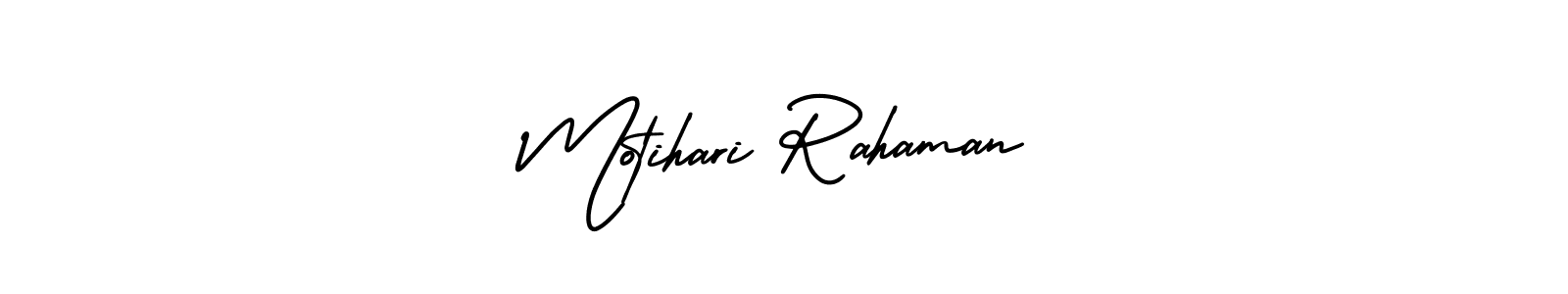 if you are searching for the best signature style for your name Motihari Rahaman. so please give up your signature search. here we have designed multiple signature styles  using AmerikaSignatureDemo-Regular. Motihari Rahaman signature style 3 images and pictures png