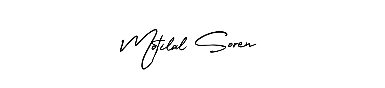 Create a beautiful signature design for name Motilal Soren. With this signature (AmerikaSignatureDemo-Regular) fonts, you can make a handwritten signature for free. Motilal Soren signature style 3 images and pictures png