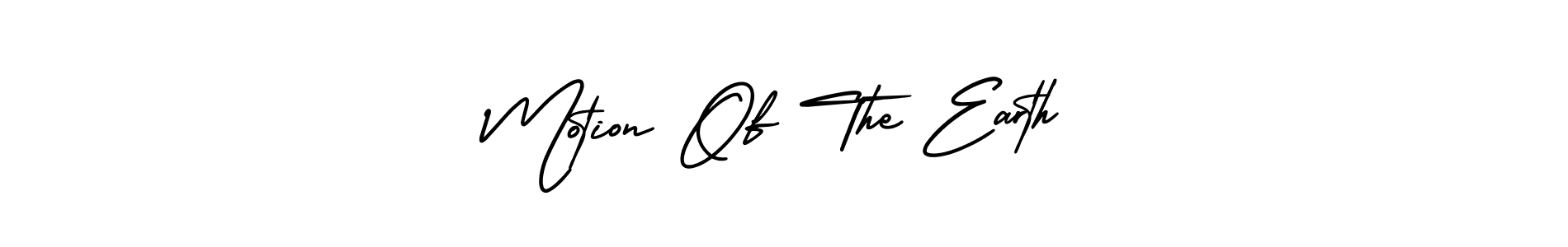 You should practise on your own different ways (AmerikaSignatureDemo-Regular) to write your name (Motion Of The Earth) in signature. don't let someone else do it for you. Motion Of The Earth signature style 3 images and pictures png