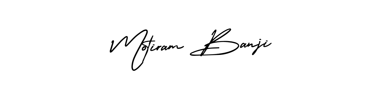 Also You can easily find your signature by using the search form. We will create Motiram Banji name handwritten signature images for you free of cost using AmerikaSignatureDemo-Regular sign style. Motiram Banji signature style 3 images and pictures png
