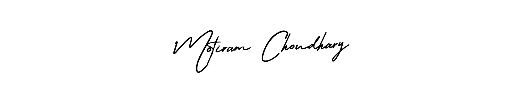 Create a beautiful signature design for name Motiram Choudhary. With this signature (AmerikaSignatureDemo-Regular) fonts, you can make a handwritten signature for free. Motiram Choudhary signature style 3 images and pictures png