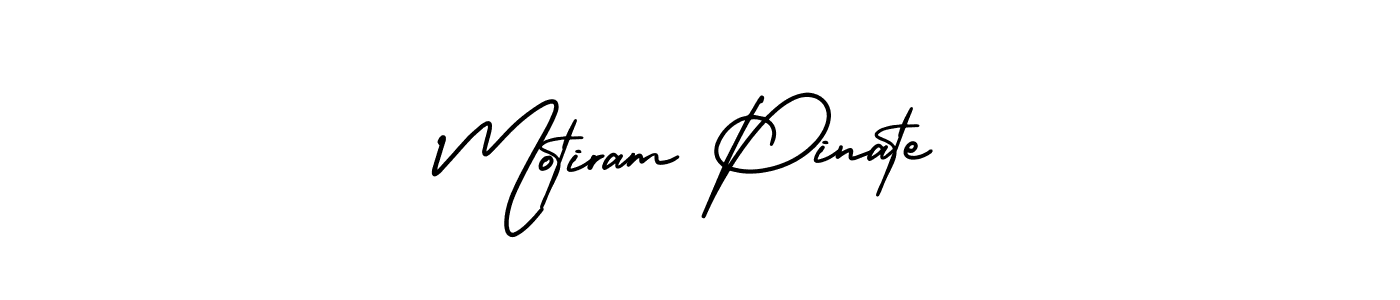 How to Draw Motiram Pinate signature style? AmerikaSignatureDemo-Regular is a latest design signature styles for name Motiram Pinate. Motiram Pinate signature style 3 images and pictures png